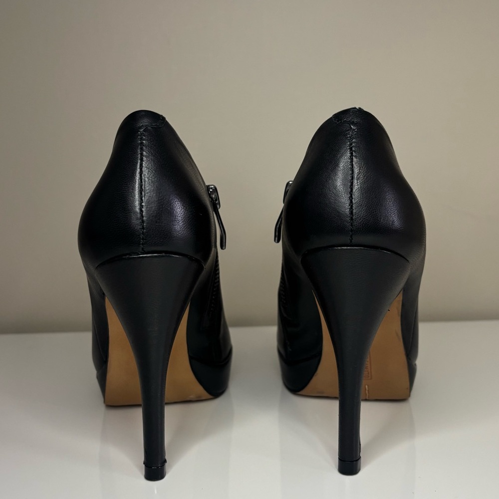 Vince Camuto Black Nappa Elvin Platform Ankle Stiletto Booties - Picture 4 of 7